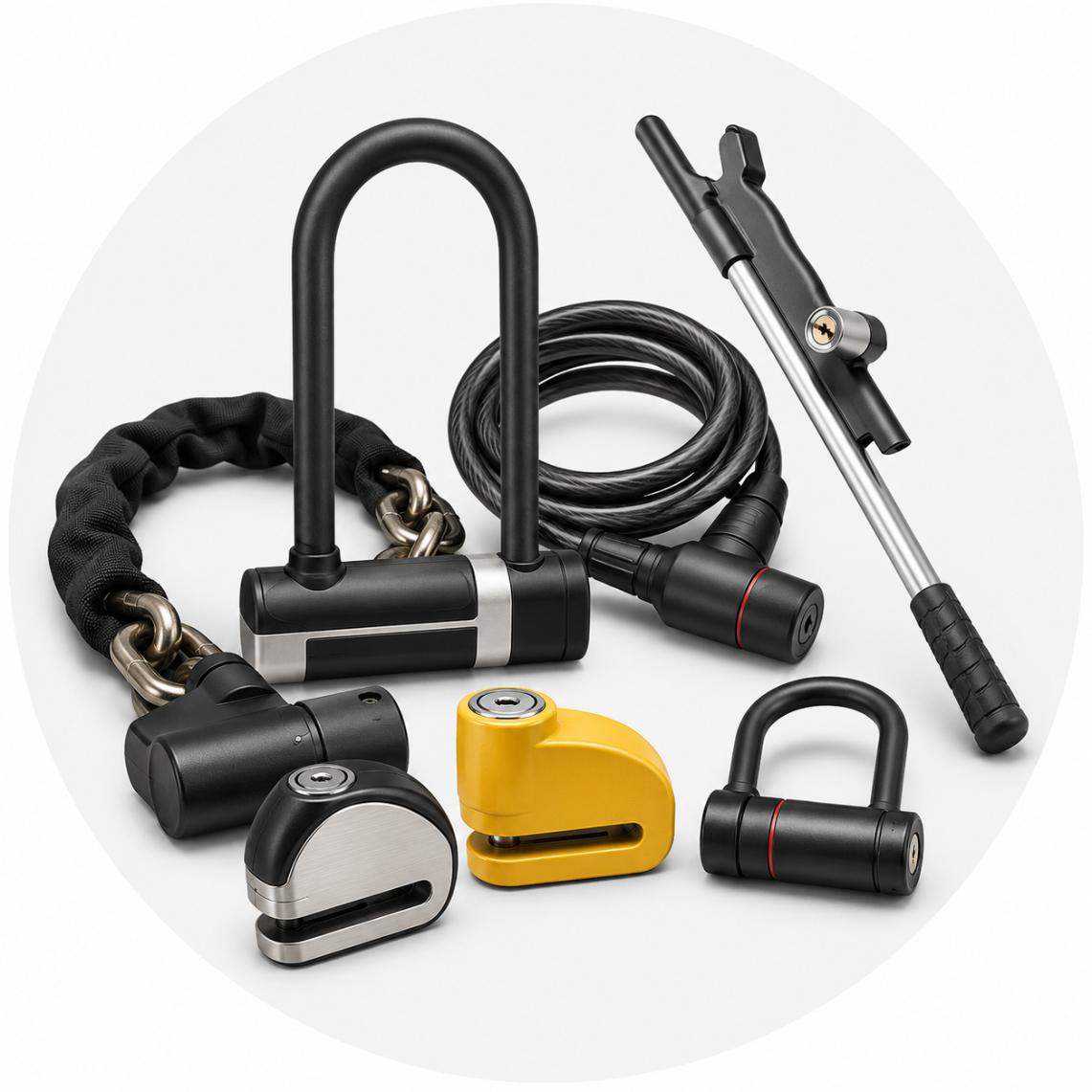 Khóa xe – Khóa xe máy, khóa dây, khóa đĩa chống trộm